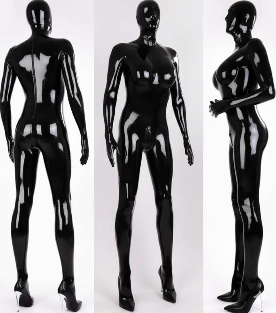 Premium Full-Enclosure Latex Catsuit – Ultimate Rubber Ganzanzug for True Latex Enthusiasts