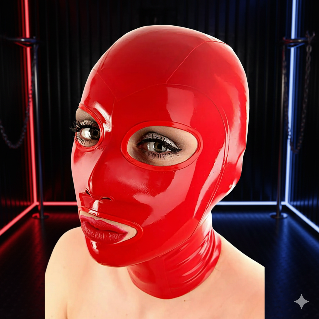 Premium Latex Hood Mask for Fetish, Cosplay & Sensory Play