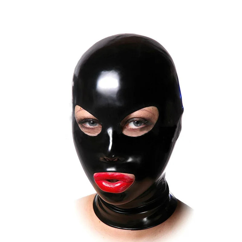 Premium Latex Hood Mask for Fetish, Cosplay & Sensory Play