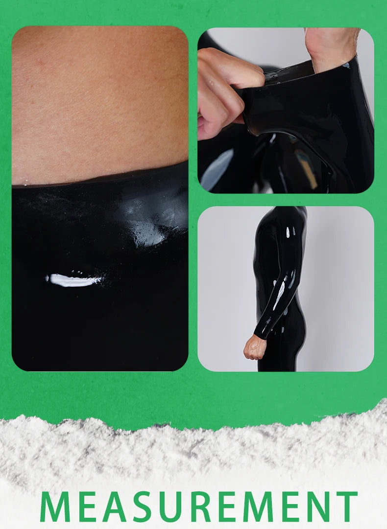 Whole Body Neck-Entry Silicone Bodysuit - Black Handmade Catsuit for Cosplay &amp; Fetish Play