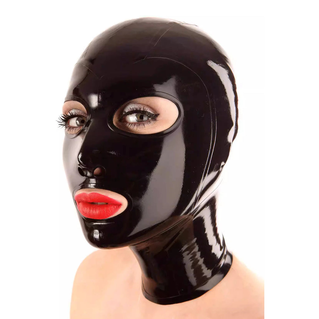 Premium Latex Hood Mask for Fetish, Cosplay & Sensory Play