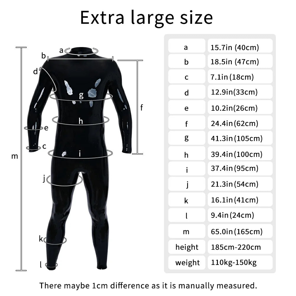 Whole Body Neck-Entry Silicone Bodysuit - Black Handmade Catsuit for Cosplay &amp; Fetish Play