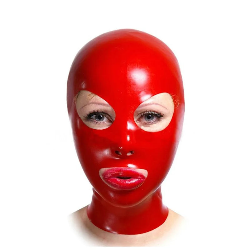 Premium Latex Hood Mask for Fetish, Cosplay & Sensory Play