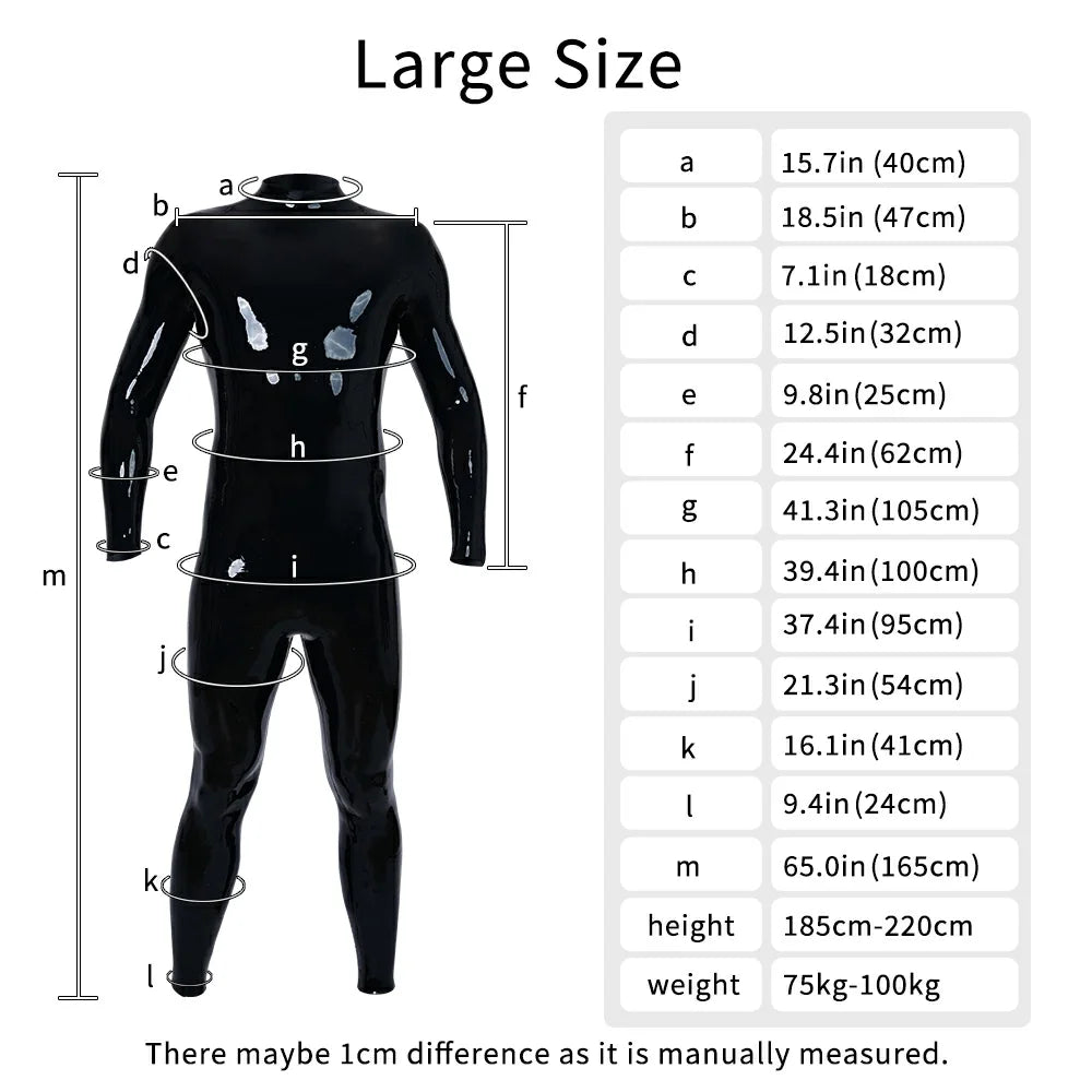 Whole Body Neck-Entry Silicone Bodysuit - Black Handmade Catsuit for Cosplay &amp; Fetish Play