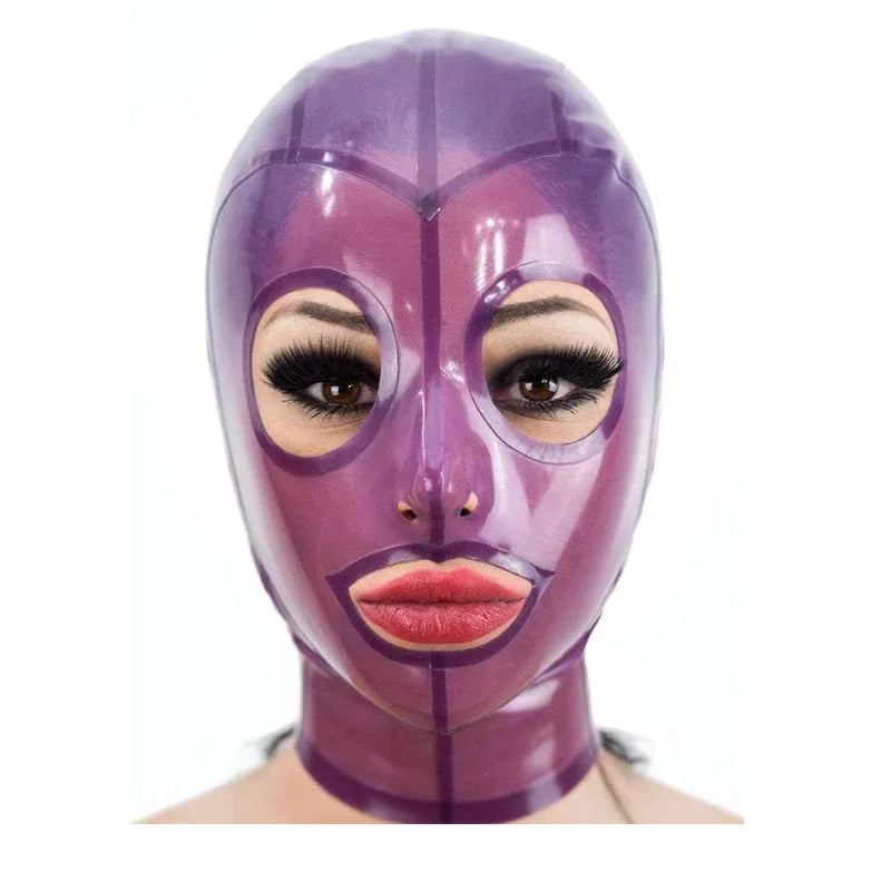 Premium Latex Hood Mask for Fetish, Cosplay & Sensory Play