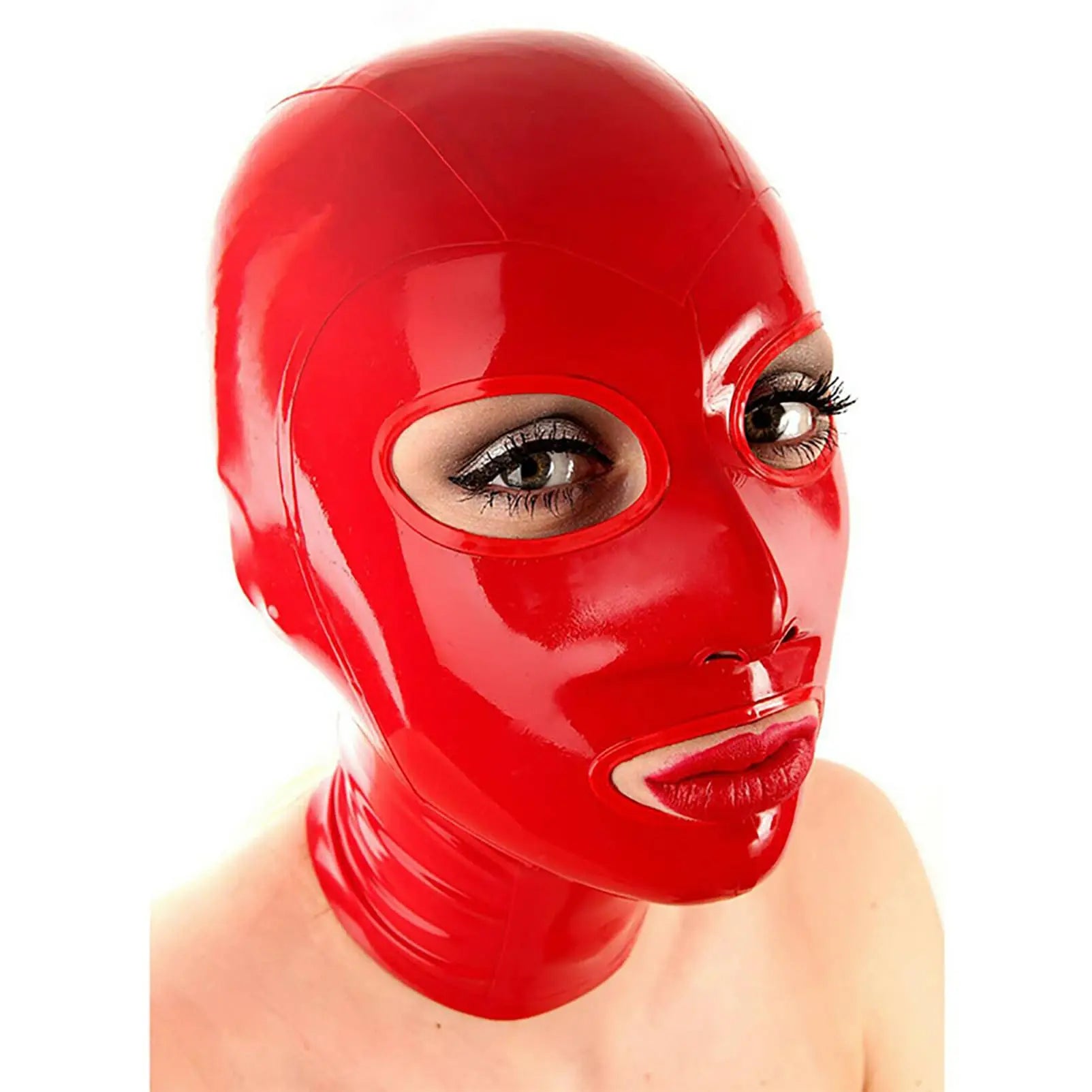 Premium Latex Hood Mask for Fetish, Cosplay & Sensory Play