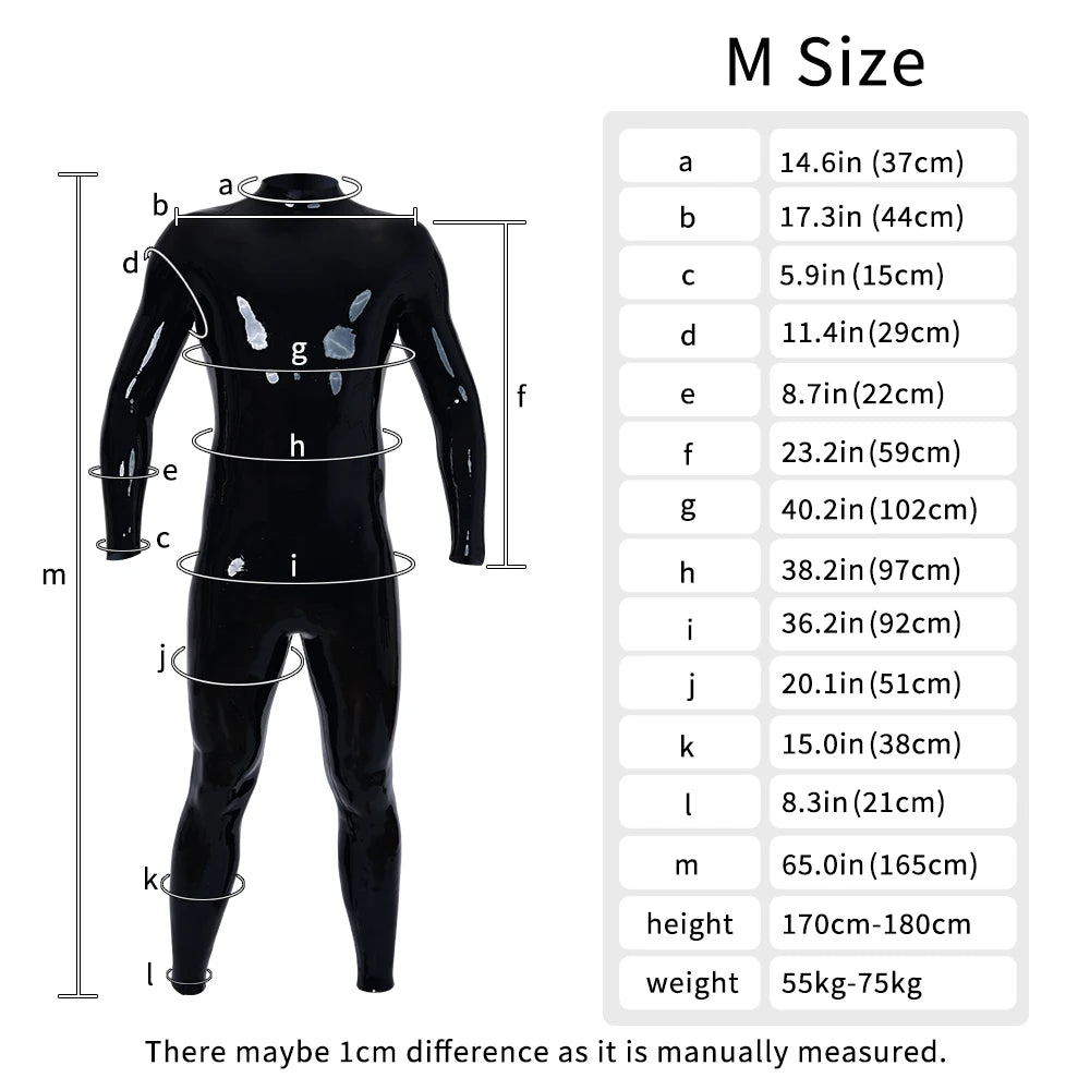 Whole Body Neck-Entry Silicone Bodysuit - Black Handmade Catsuit for Cosplay &amp; Fetish Play